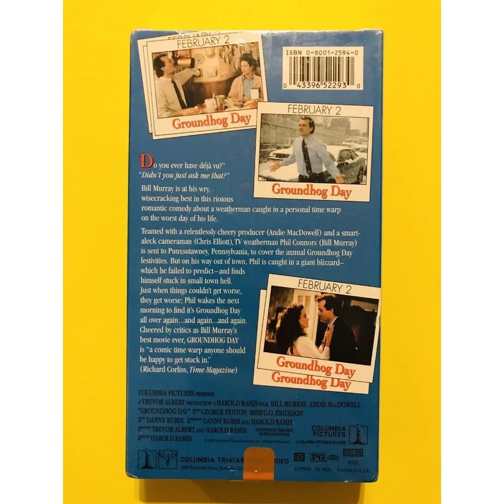 Vintage 90's 1993 Groundhog Day Bill Murray Brand New Sealed VHS - Picture 3 of 4